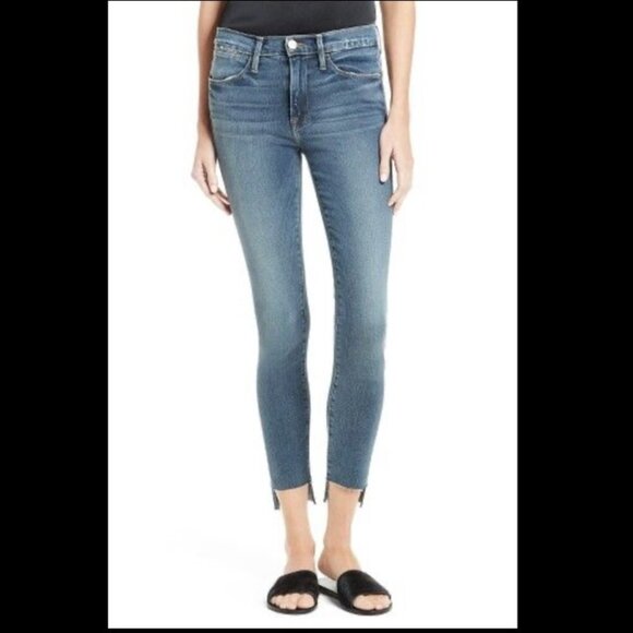 Frame  Denim Le High Skinny Stagger Hem Woodhaven - Picture 1 of 16
